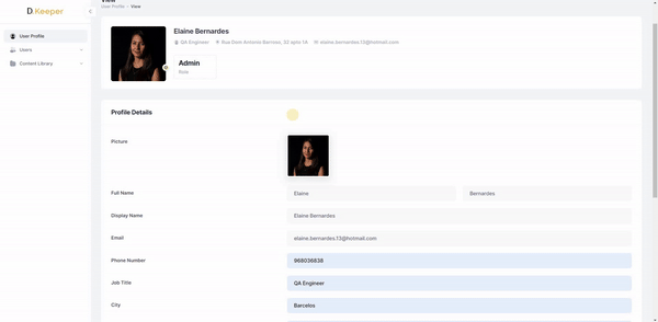DiKeeper User deletion
