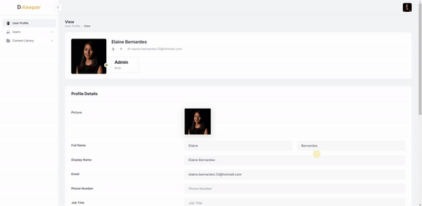 DiKeeper User information